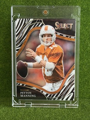 2022 Panini Select Draft Picks Field Level Peyton Manning #161 Zebra Prizm