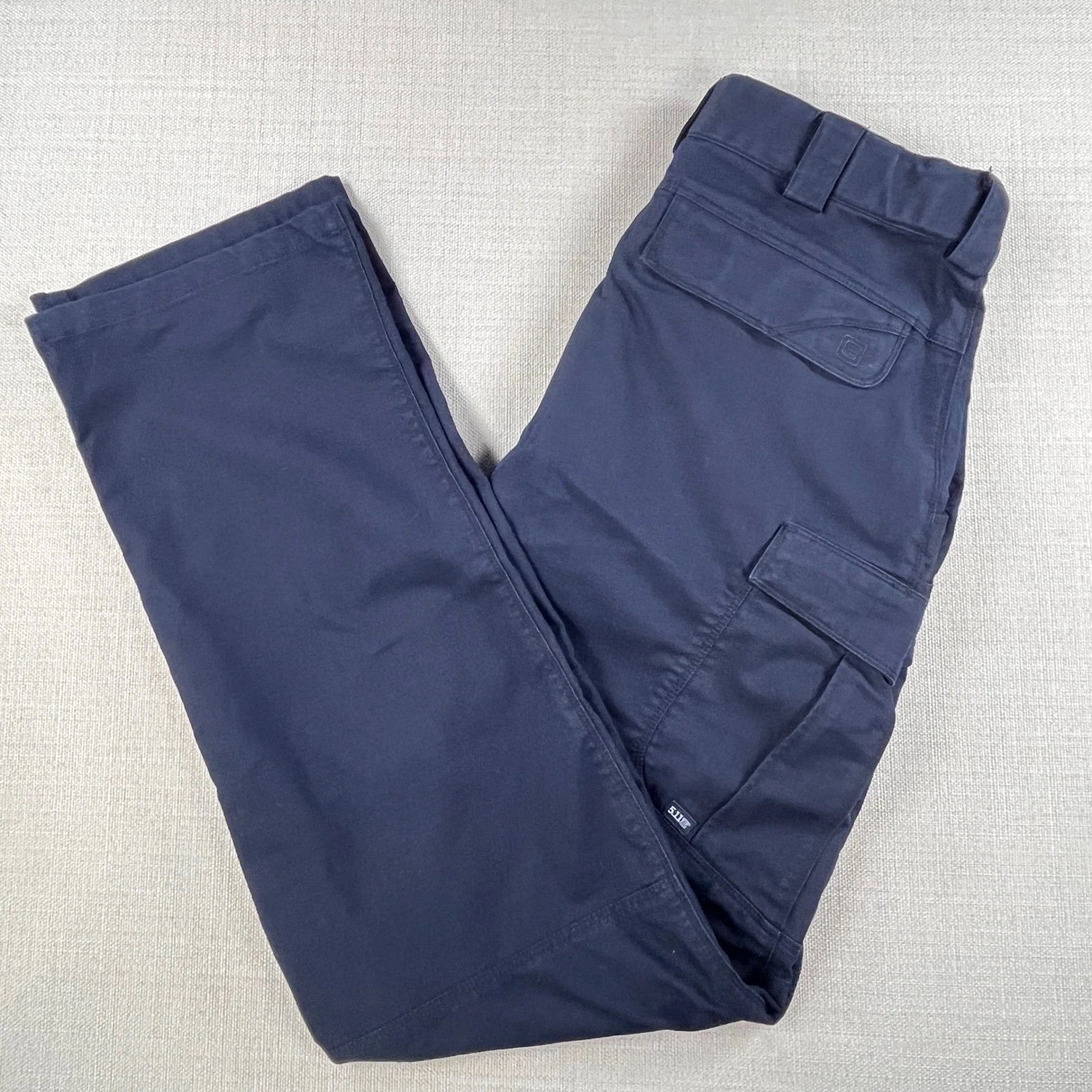 5.11 Tactical Stryke Pants Mens 32x34 Navy Blue Ripstop Cargo Work Trousers