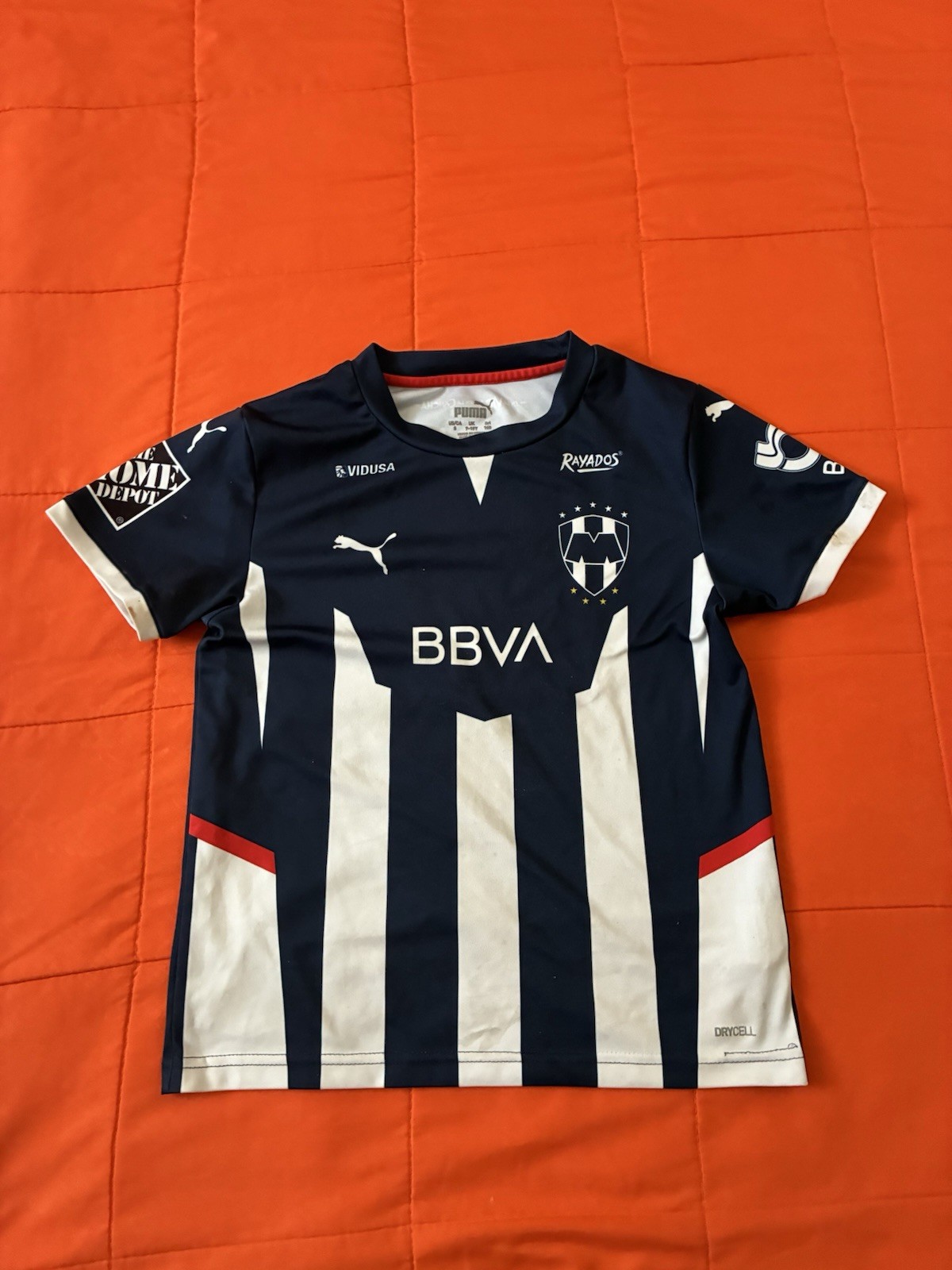 Monterrey Jersey Kids Small 9-10Y Mexico Rayados Soccer Puma