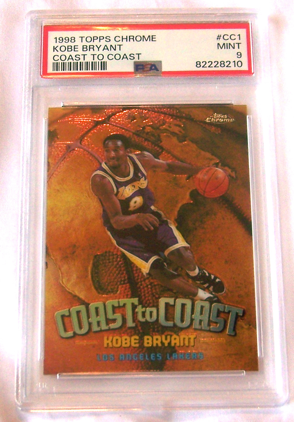 1998 TOPPS CHROME KOBE BRYANT #CC1 Coast To Coast PSA 9 MINT LAKERS