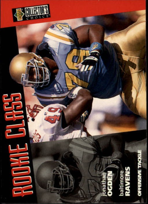 1996 Collector's Choice #4 Jonathan Ogden RC - FB