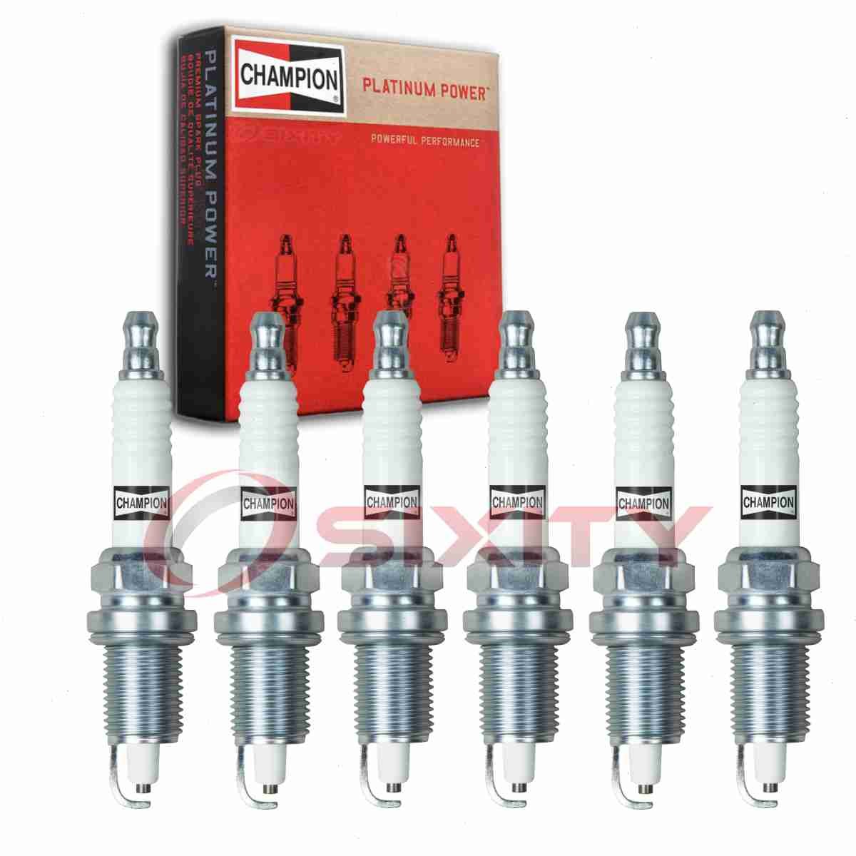 6 pc Champion Platinum Spark Plugs for 2009-2010 Dodge Journey 3.5L V6 ku