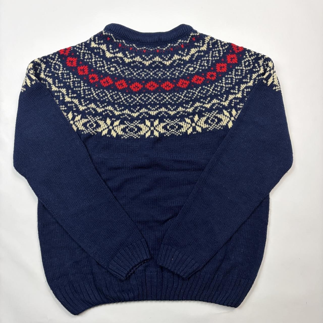 The British Jumper Company Fair Isle Jumper – Navy – Size M image 7