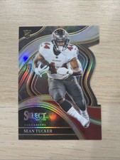 2023 Panini Select - Club Level Sean Tucker #220 Red & Yellow Prizm Die-Cut (RC)
