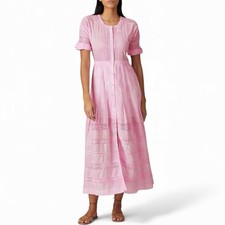LoveShackFancy Dress Women’s Small Edie Cotton Crochet Lace Maxi Boho New