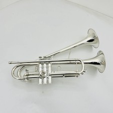 new Double Bell Bb Tune Trumpet Sliver Plated Professional Instrument With Case