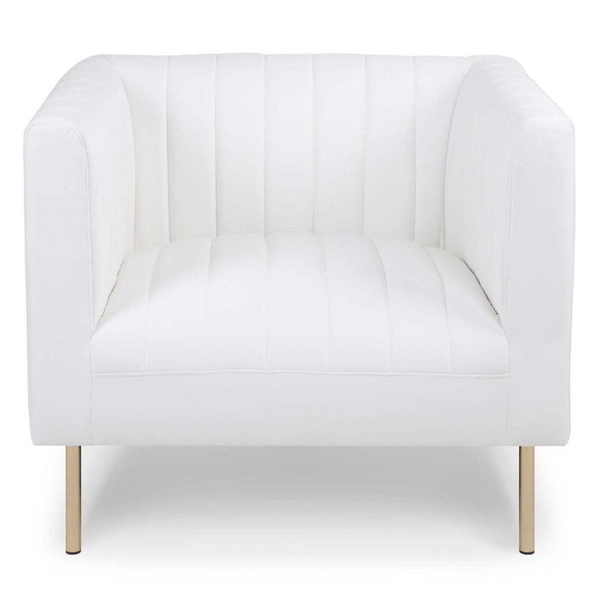 Fauteuil design Taylor 84cm blanc fauteuil de salon confortable moderne
