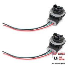 2 PCS 3157B Bulb Socket, Bulb Wiring Pigtail Socket, Car Turn Signal Brake