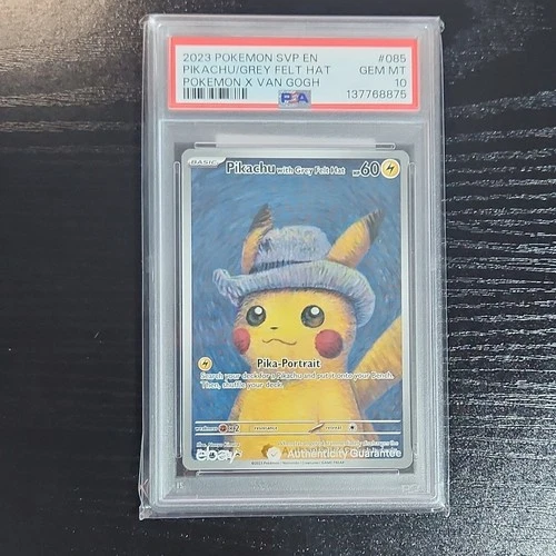 Pokémon Pikachu with Grey Felt Hat 85 SV Promo Full Art PSA 10 Scarlet & Violet