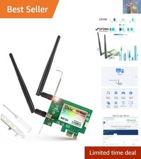 Fast 1200Mbps PCI Express Network Card with Bluetooth 4.2 - Ideal for PC Gaming