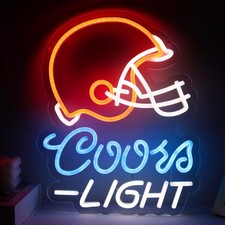 Rugby Helmet Crs Light Neon Signs for Wall Decor Football Neon Lights for Bed...