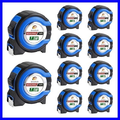 10 Pack 25 FT Easy Read Measuring Tape Retractable, Self-Locking Measurement ...