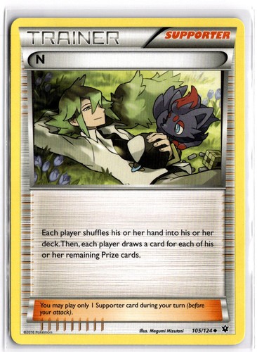 2016 POKEMON FATES COLLIDE N (SUPPORTER) 105/124 UC LP + FREE GIFT
