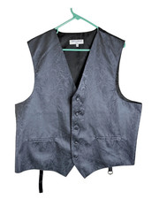 Vesuvio Napoli Men's Paisley Evening Suit Vest Waistcoat