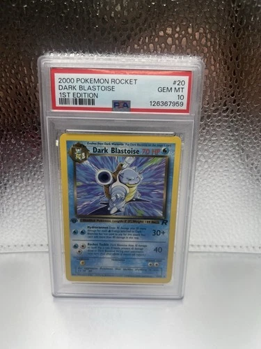 🔥🔥Pokemon 1st Edition Dark Blastoise 20/82 Team Rocket PSA 10🔥🔥