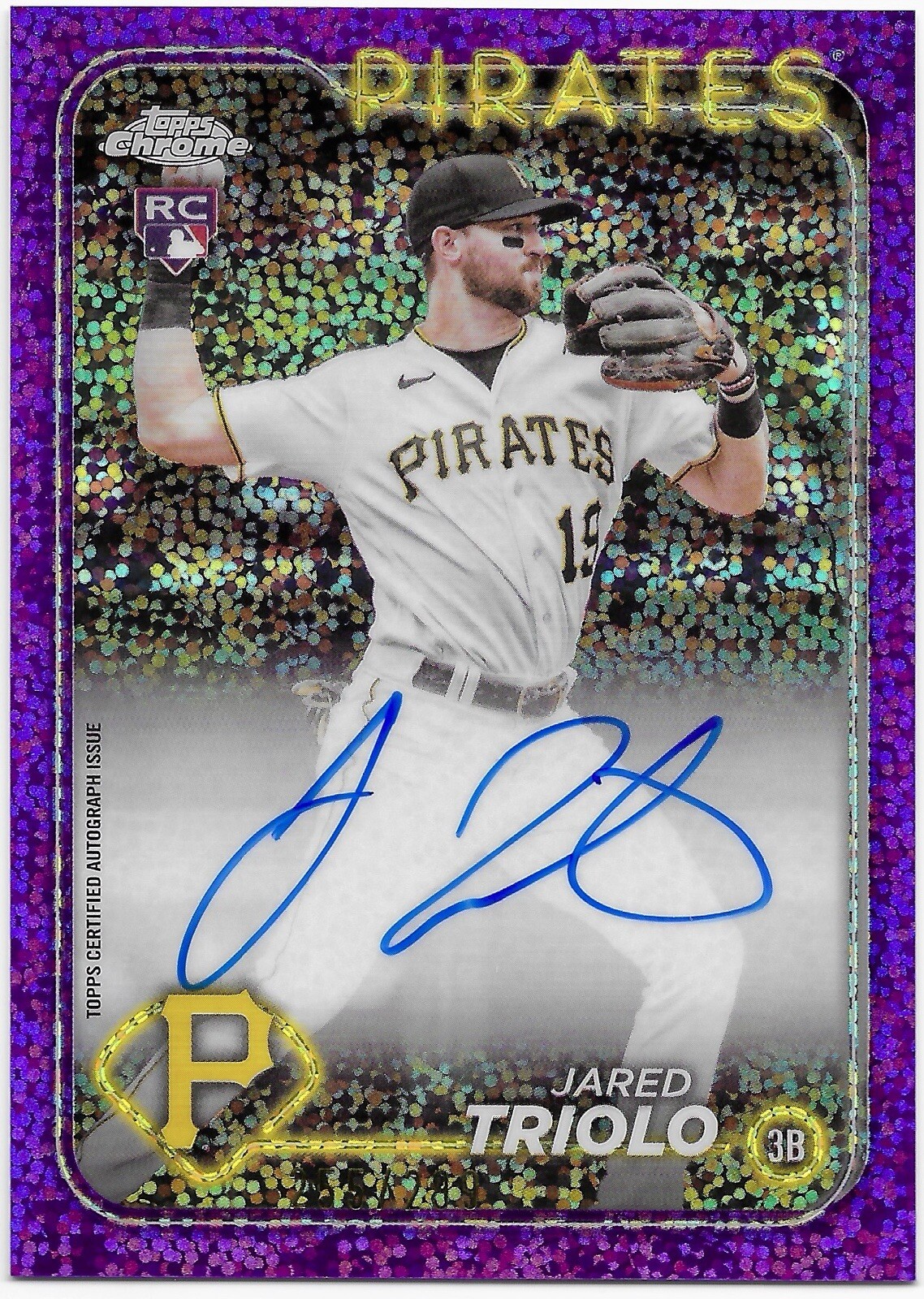 2024 Topps Chrome - Rookie Autographs Purple Speckle /299 - Jared Triolo #RA-JTR