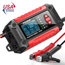 Car Battery Charger & Tester 12V Maintainer Trickle Charger Motorcycle LiFePO4