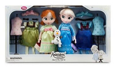 Disney Store Animators Frozen Elsa and Anna Doll Giftset