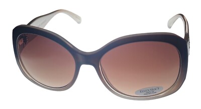 Ellen Tracy Womens Crystal Brown Plastic Rectangle  Sunglass Gradient Lens 527 1