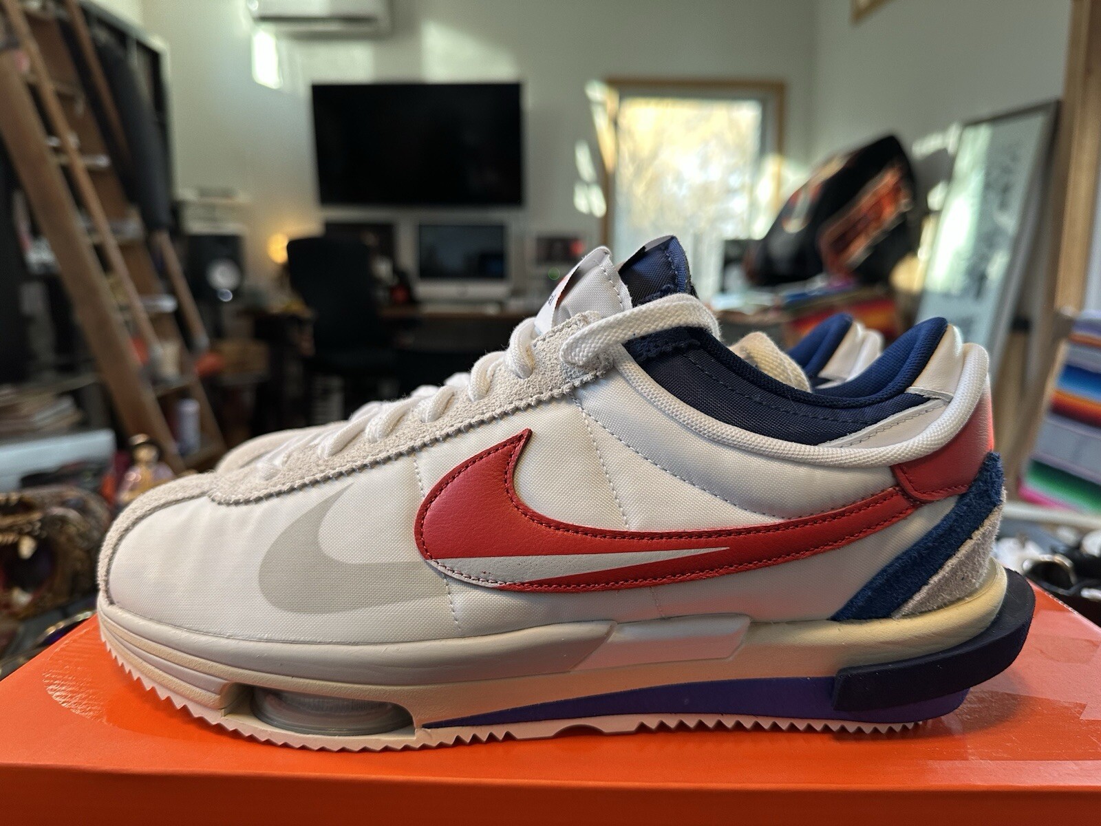 SACAI X NIKE Nike X Zoom X Sacai Cortez SP DQ0581 100 Uomo TG 14 Forrest Gump NUOVE! DS!