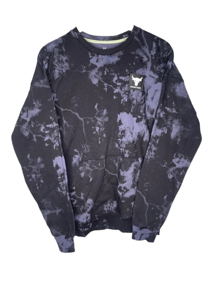 Under Armour Project Rock Black Purple Camo Tie Dye Fleece