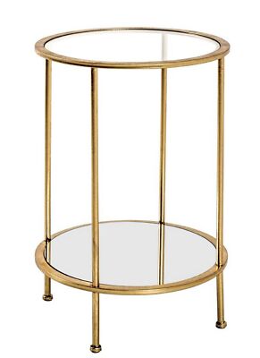 Haku Beistelltisch goldfarben ø 38cm Ablagentisch Abstelltisch Wohnzimmertisch