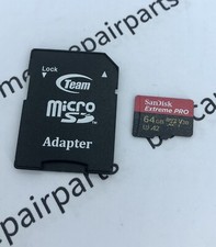 SANDISK EXTREME PRO 64GB A2 MICRO SDXC V30 SD CARD  TEAM MICRO SD ADAPTER