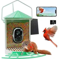 Birdkiss Smart Bird Feeder with Camera AI Bird Identification Solar Panel