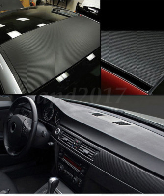 Carbon Fiber Vinyl Car Auto DIY Wrap Sheet Roll Film Sticker Decal 3D ...