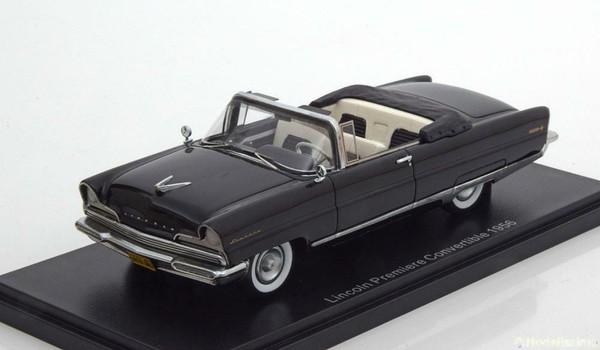 Neo Lincoln Premiere Cabriolet 1956 Schwarz 1:43 Resin Modell 46065-image