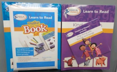 Hooked on Phonics Lot of 2  Workbooks-  Kindergarten & Make Your Own Book Kit 