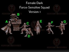 Female Dark Force-Sensitive Squad Version 1 - ORDER66  Legion compatible