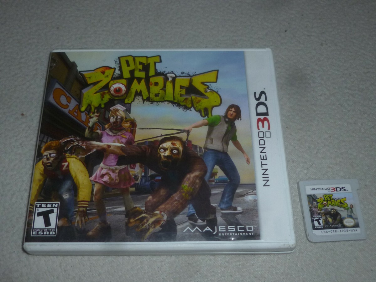 NINTENDO 3DS VIDEO GAME PET ZOMBIES W CASE MAJESCO