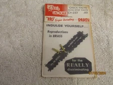 Vintage Cal-Scale HO Boiler Check Valve with Stop Valve CV-253 NOS 1960