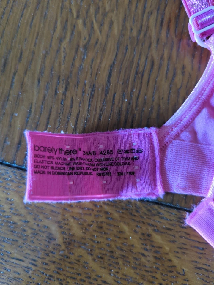 Barely There Pink  Bra 34 A/B - Image 2 of 2