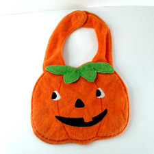 Halloween Baby Bib Terry Cloth Pumpkin Snap Closure Seasonal Carters A12-1316