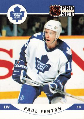 Paul Fenton 1990 Pro Set #533a Toronto Maple Leafs