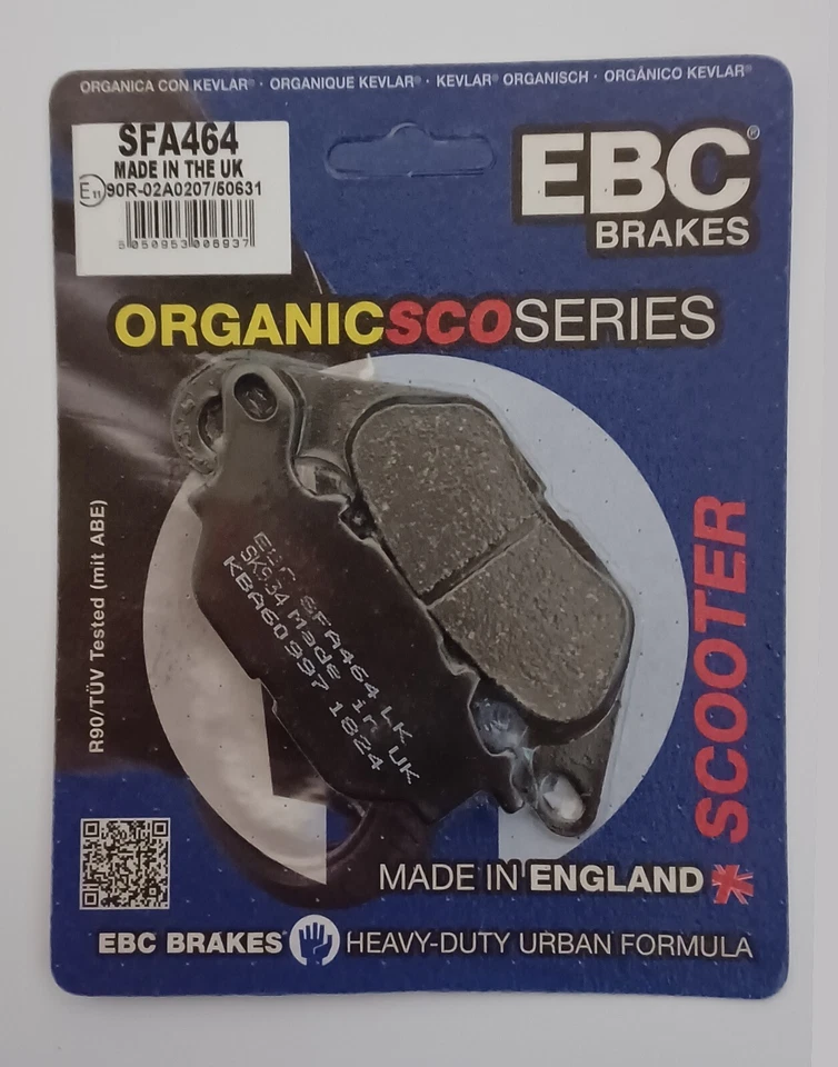 EBC Organic FRONT & REAR Brake Pads Fits YAMAHA N MAX 125 GPD125 (2015 to 2025) - Image 3 of 4