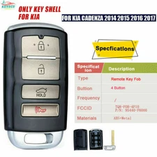 Smart Remote Car Key Shell Case 4 Buttons TQ8-FOB-4F1 for Kia Cadenza 2014-2017