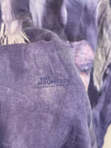 Vintage 2003 MOUNTAIN WHITE HORSES NATURE PURPLE TIEDYE SHIRT SIZE 3XL DRESS - Picture 3 of 6