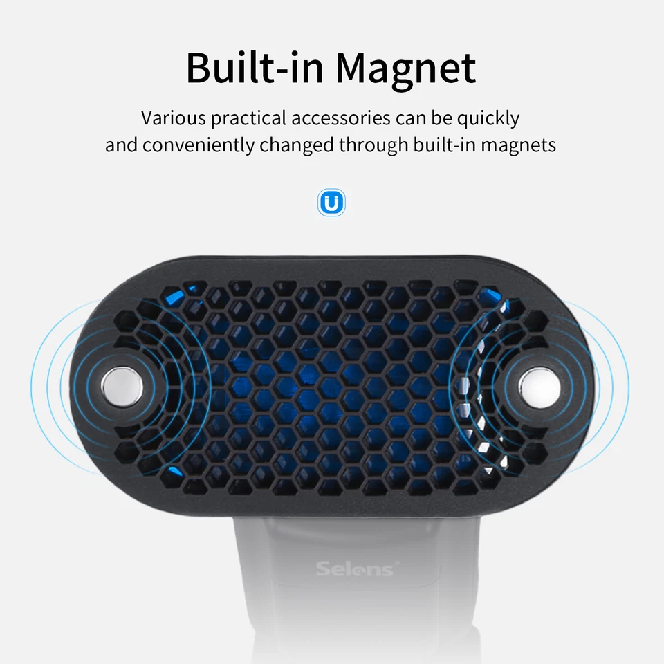Selens Magnetic Flash Modifier Bounce Diffuser Grip Snoot Colours Gel Filter - Image 2 of 4