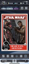 Topps Star Wars Digital Card Trader Finn & Phasma Prime Insert