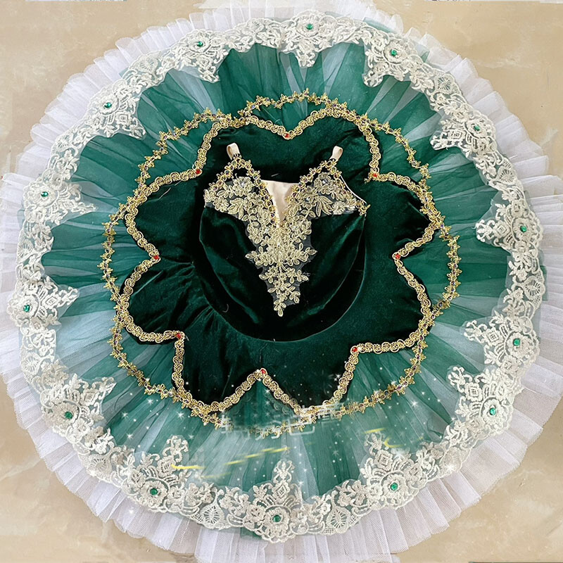 green emerald velvet dress Green Esmeralda Professional Ballet Tutu – Classical Tutus main image 1