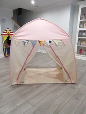 LARGE CHILDREN PLAYHOUSE FOR KIDS GIRLS BOYS PLAY TENT WINDOWS COTTON CANVAS XLT