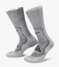 Youth 3-5Y Size S Nike ACG Everyday Cushioned Crew Socks White Grey DV5465-100