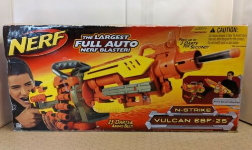 Nerf Vulcan EBF-25 Yellow And Orange Automatic Toy Dart Gun