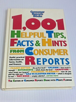 Vintage ~ 1,001 Helpful Tips, Facts, and Hints from Consumer Reports - Hardback