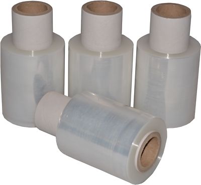80 x Mini Rollen Stretchfolie Palettenfolie Verpackungsfolie 23 my Transparent