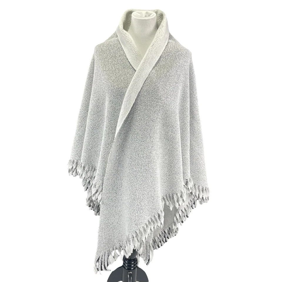 De colección Jerez Nikka Envoltura Sherpa Vellón Forrado Gris Suave Diseñador ¡Noches de Verano! Foto 2 de 4