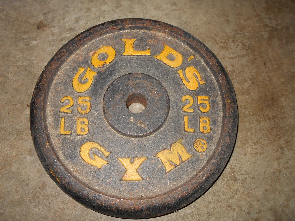 Vintage Gold s Golds Gym 25 Pound 25.80lb Weight 1